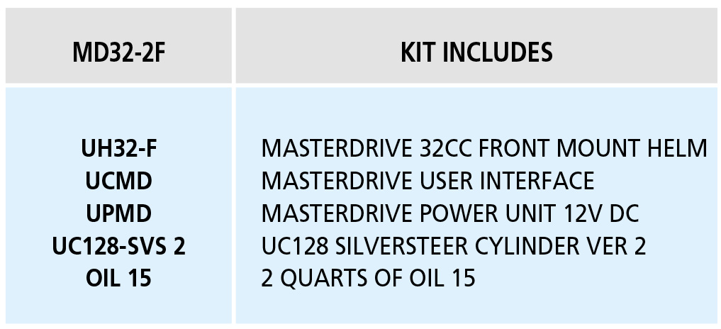 MD32-2F Hydraulic Assisted Boat Power Steering System