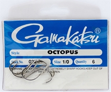 Gamakatsu 02011 Octopus Nickel Hook Size 1/0 6 pack