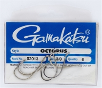 Gamakatsu 02013 Octopus Nickel Hook Size 3/0 6 pack