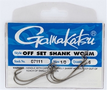 Gamakatsu 07111 Offset Shank Worm Size 1 6 pack
