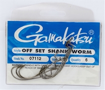 Gamakatsu 07112 Offset Shank Worm Size 2 6 pack