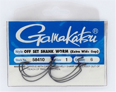 Gamakatsu 58410 Worm Hook Offset Shank EWG 1 6 Pack