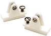 Seachoice 50-76281 Bimini Top Deck Hinge Nylon  W/SS Slide Lock - White