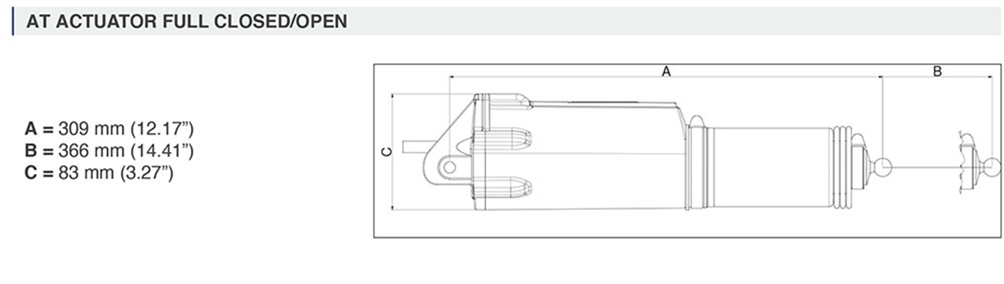 AT12 Standard Trim Tab Actuator and Brackets Specifications