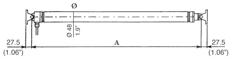 AV6012 40584H Single Action Electrical Hatch Lifter Dimensions