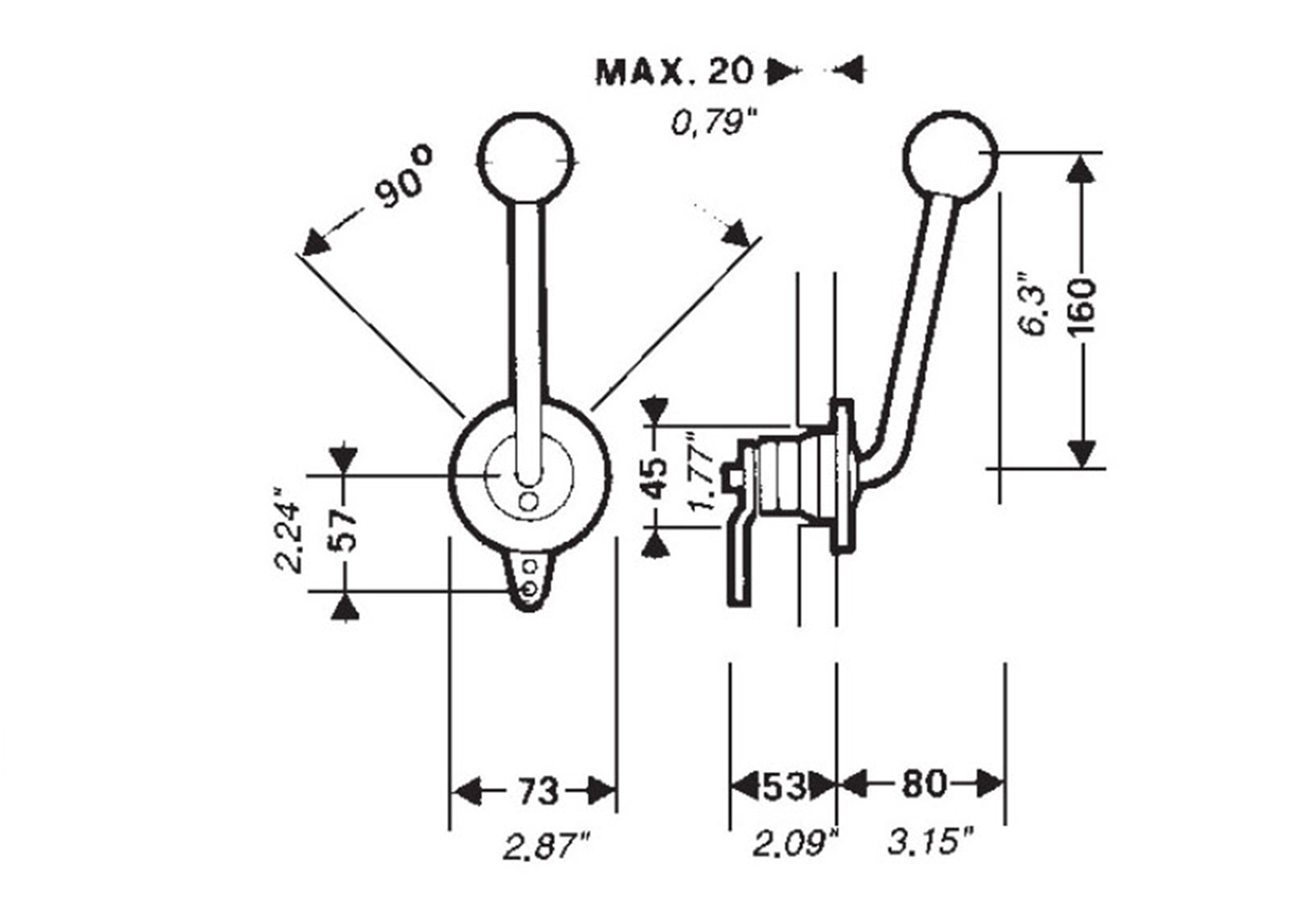 B35 Controler Dimensions Specification