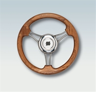 V21TK Natural Grip Teak Steering Wheel 13.8"