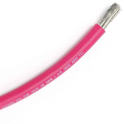 Marine Grade Wire BC4R Red 4 AWG Tinned Copper Battery Cable
