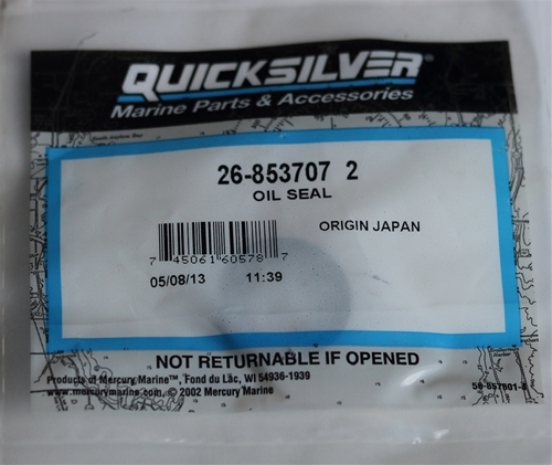 26-853707 2 Oil Seal Adapter Plate Mercury OEM