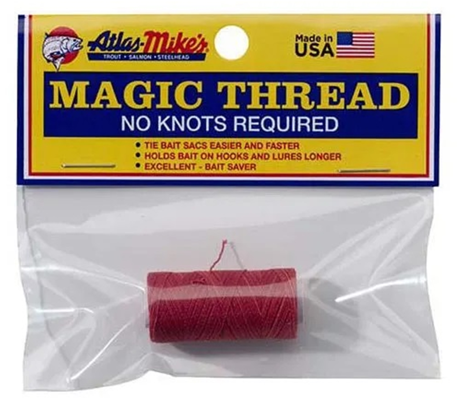 Atlas Mikes 66016 Majic Thread Red 100ft Spool