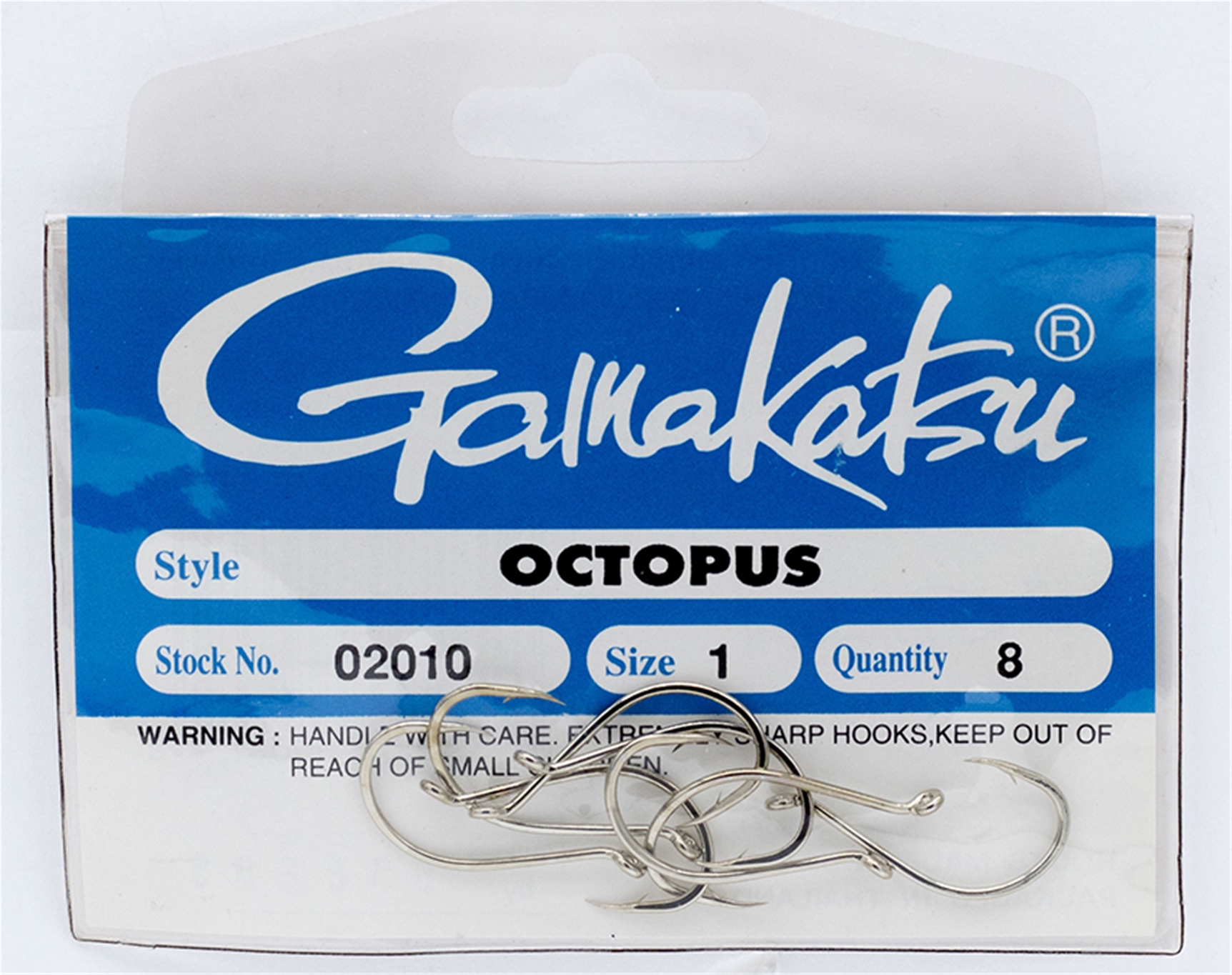 Gamakatsu 02010 Octopus Nickel Hook Size 1 8 pack