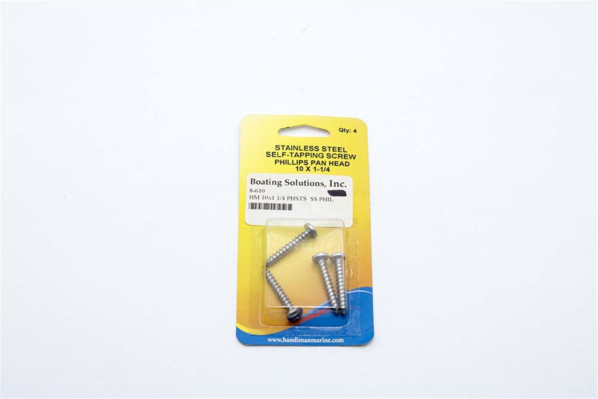 610 Handi Man 10X1 1/4 Pan Head Self Tapping SS Phillips