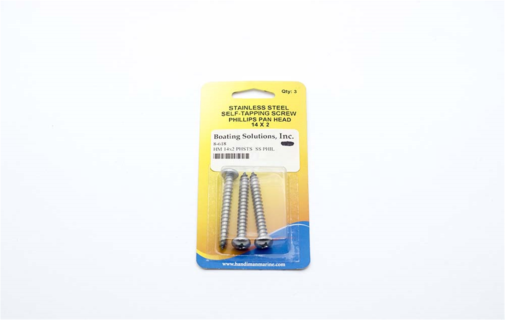 618 Handy Man 14X2 Pan Head Self Tapping Screw SS Phillips
