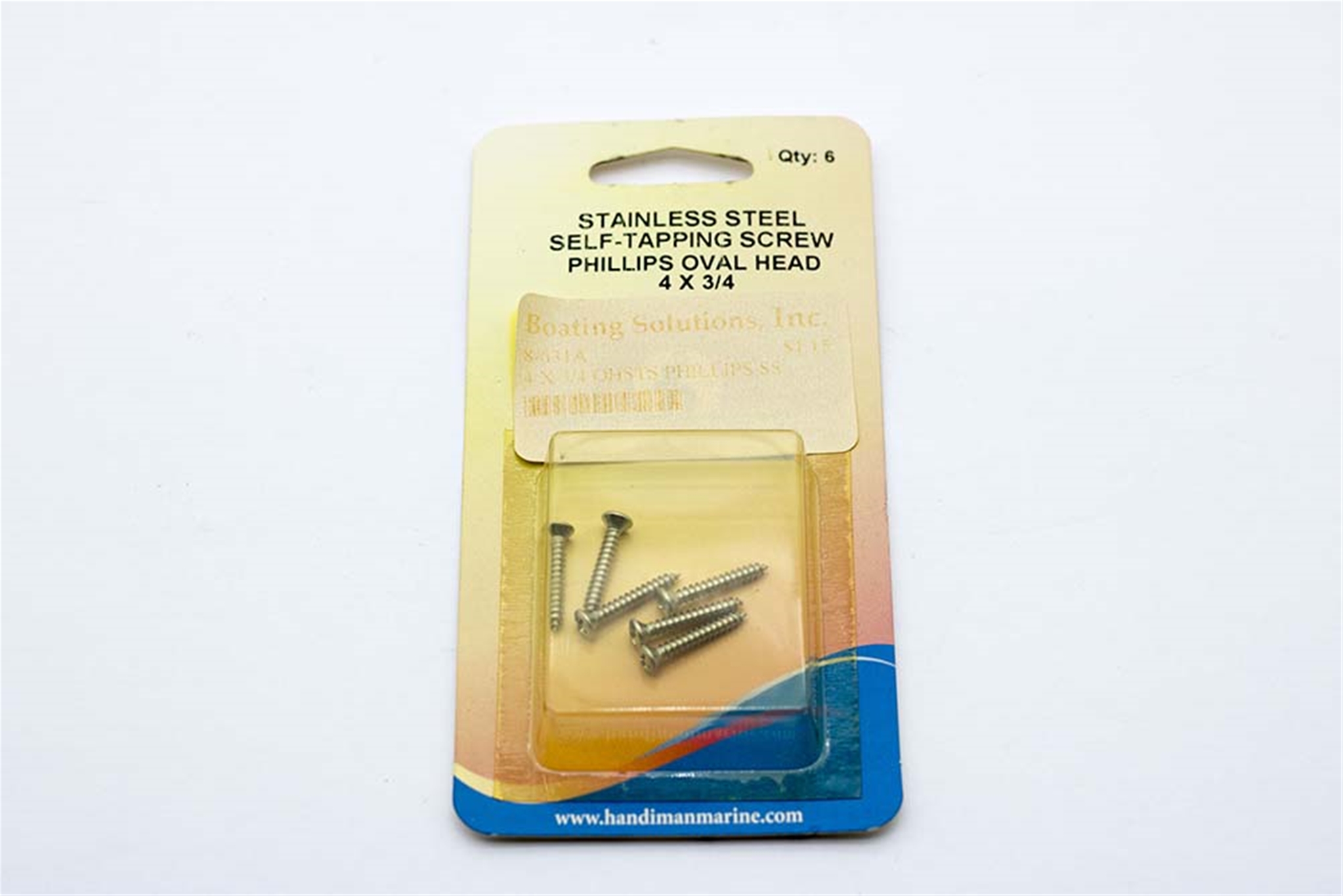 631a Handi Man 4 x 3/4 Oval Head Self Tapping Screw Phillips SS