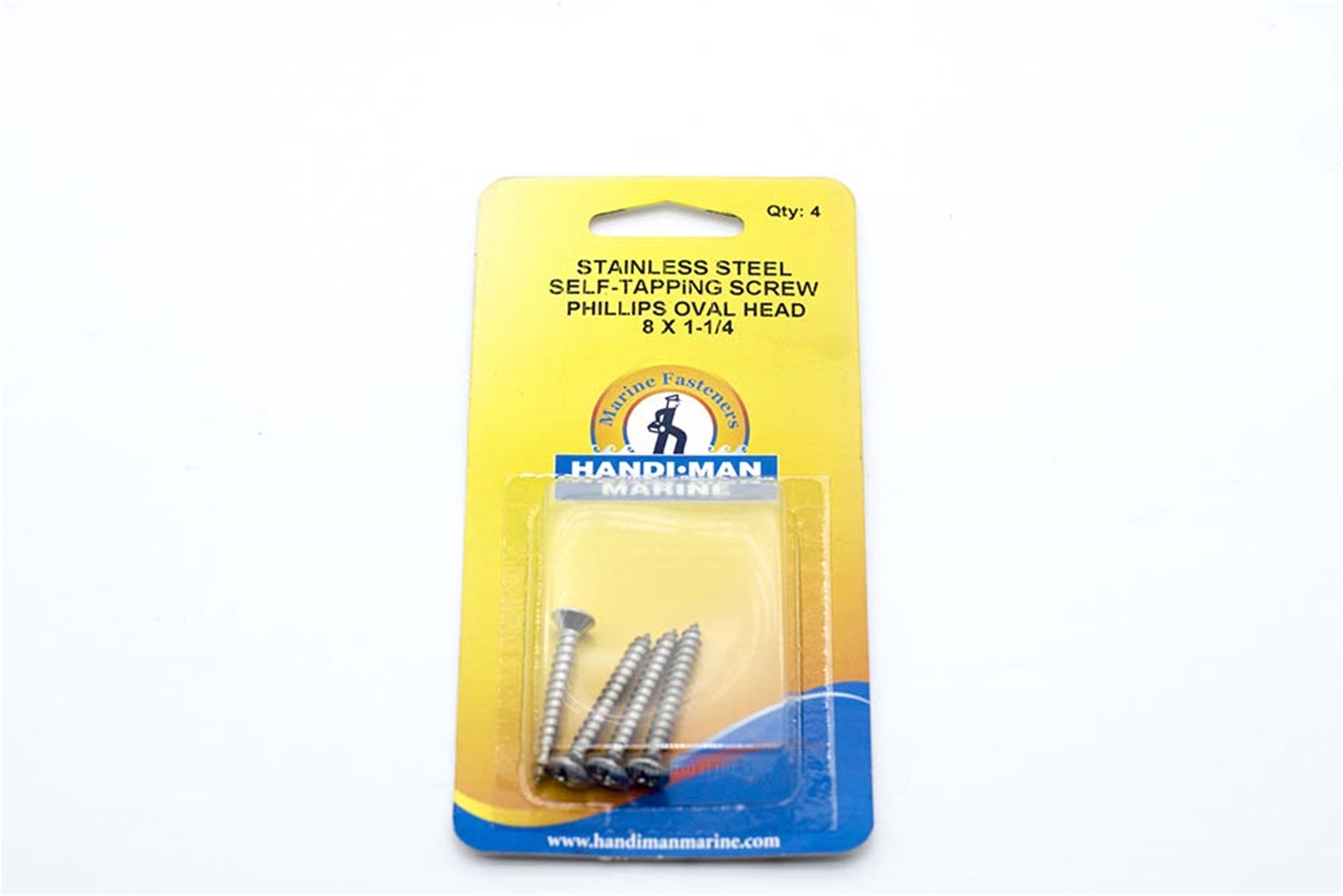 636 Handy Man Phillips Oval Head 8 x 1 25 SS Fastener