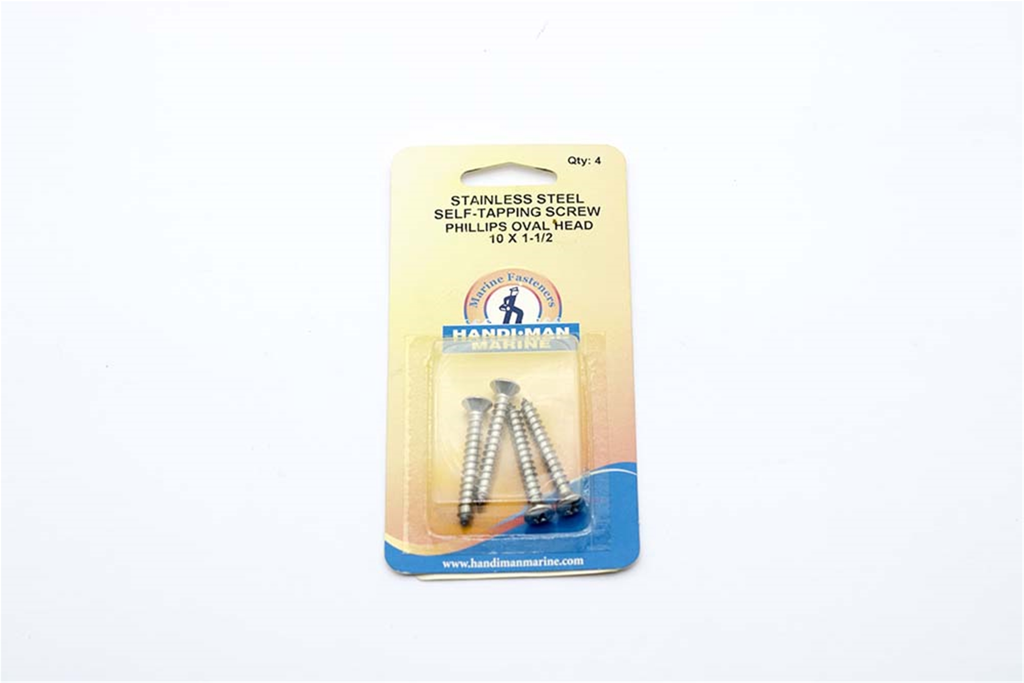 641 Handi Man Phillips Oval Head Self Tapping SS 10 x 1-1/2 Screw