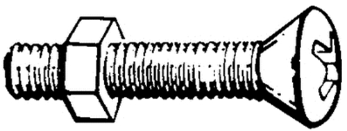 693 8-32x1 phil oh ss m/screw w/nut