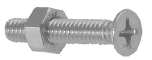 770 hm 6-32X1 fhms  ss w/nut  phillips
