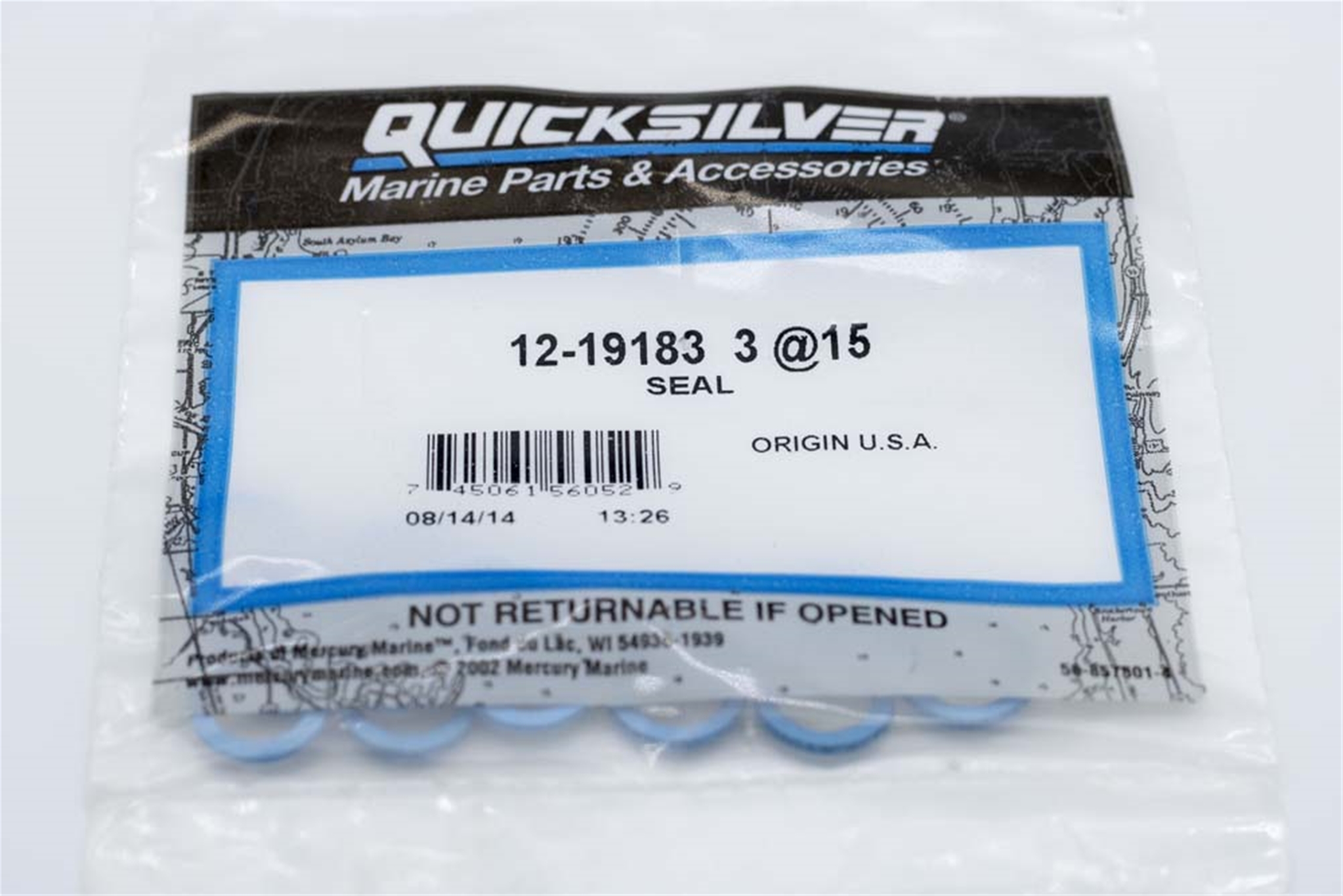12-19183 3 Quicksilver Mercury Fill Drain Screw Seal-Blue