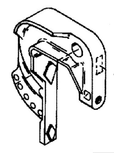 Mercury 1497-8794A 9 Transom Bracket, Black