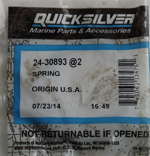 24-30893 Spring Clutch Cross Pin Mercury OEM