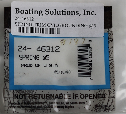 24-46312 Spring Trim Cyl Grounding Mercury OEM