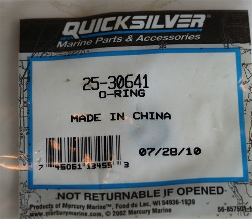 25-30641 O Ring Check Valve Mercury OEM