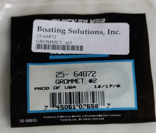 25-64872 Grommet Poppet Valve Mercury OEM