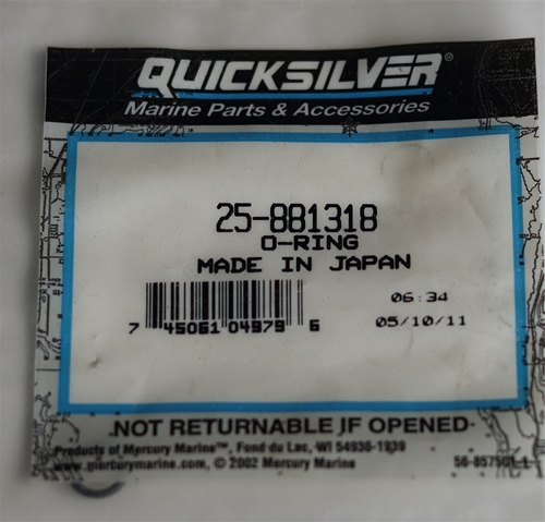 25-881318 O Ring Needle Valve VST Mercury OEM