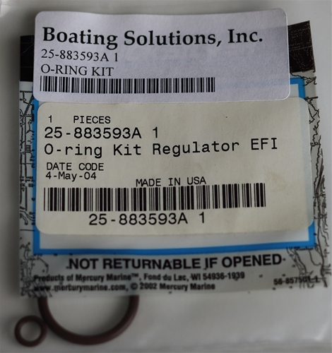 25-883593A 1 O-Ring Kit Fuel Pressure Regulator Mercury OEM