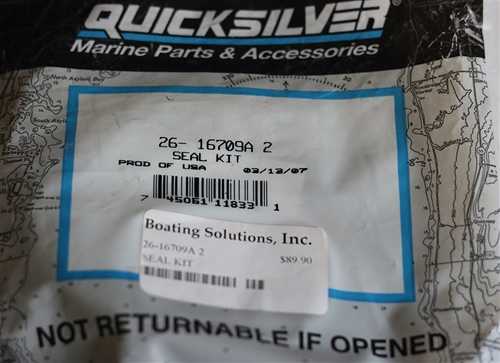 26-16709A 2 Seal Kit Bravo Upper Units Mercury OEM
