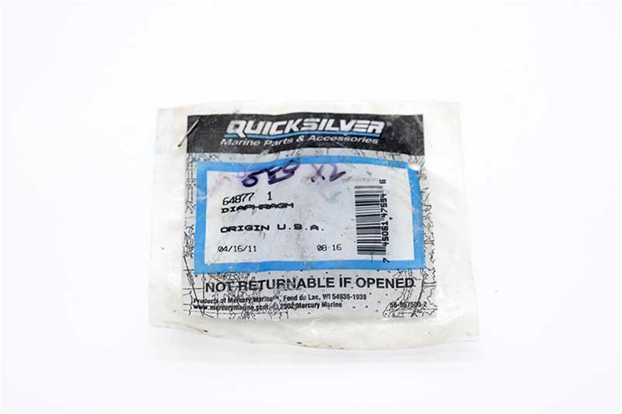 64877 1 Mercury Quicksilver Oem Genuine Diaphragm Cooling Systems