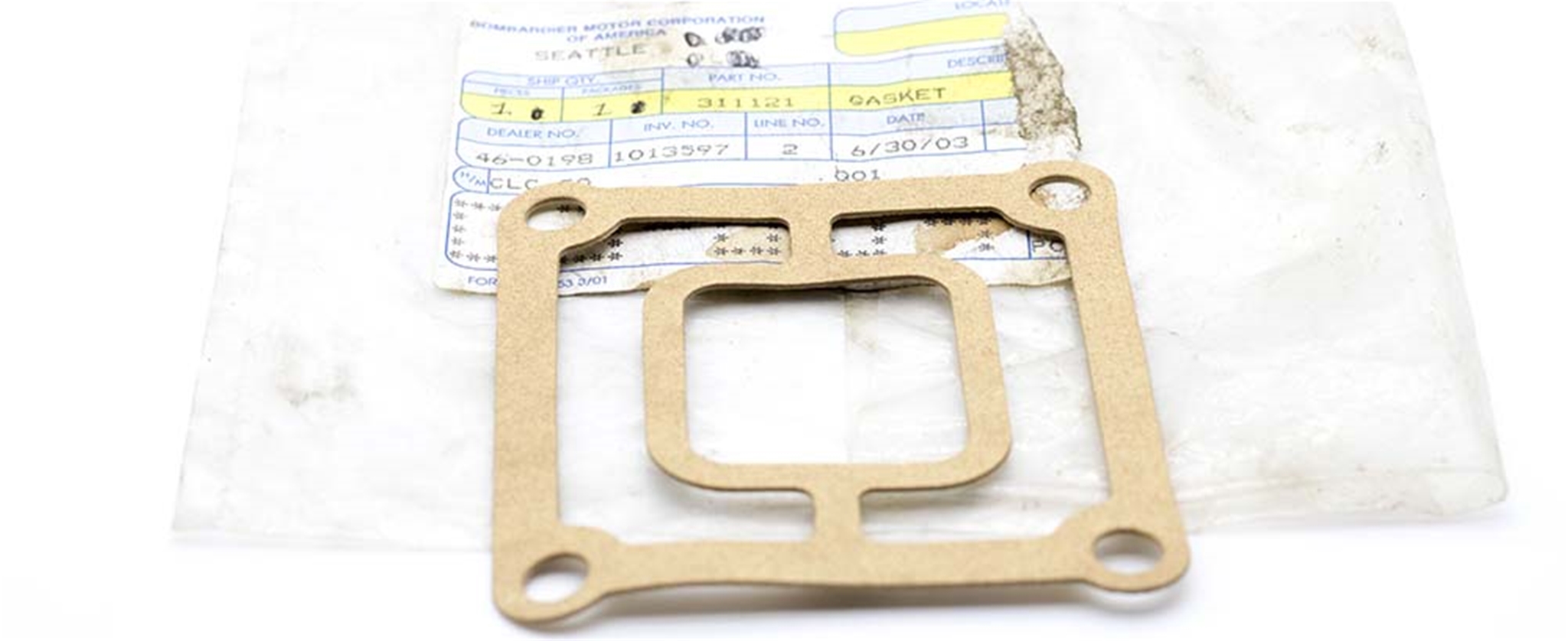 311121 OMC Johnson Evinrude End Cap Manifold Gasket 0311121