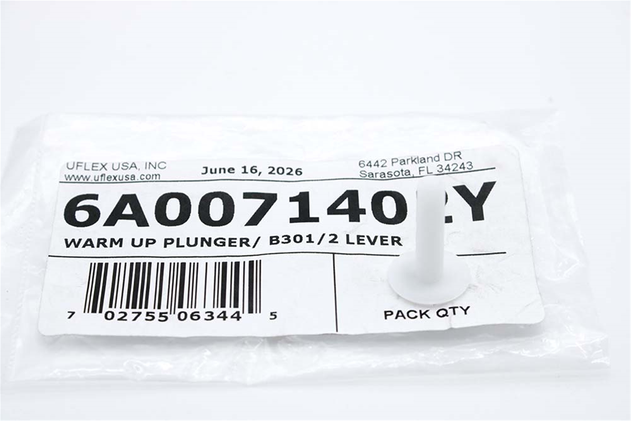 6A0071402Y B301B302 Shift Bypass Warm Up Plunger