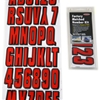 Hardline Factory Matched Number Kit -Red/Black REBLK320