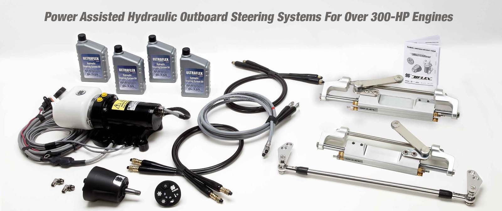 Power Assisted Outboard Hydraulic Steering Systems Over 300 HP Engines