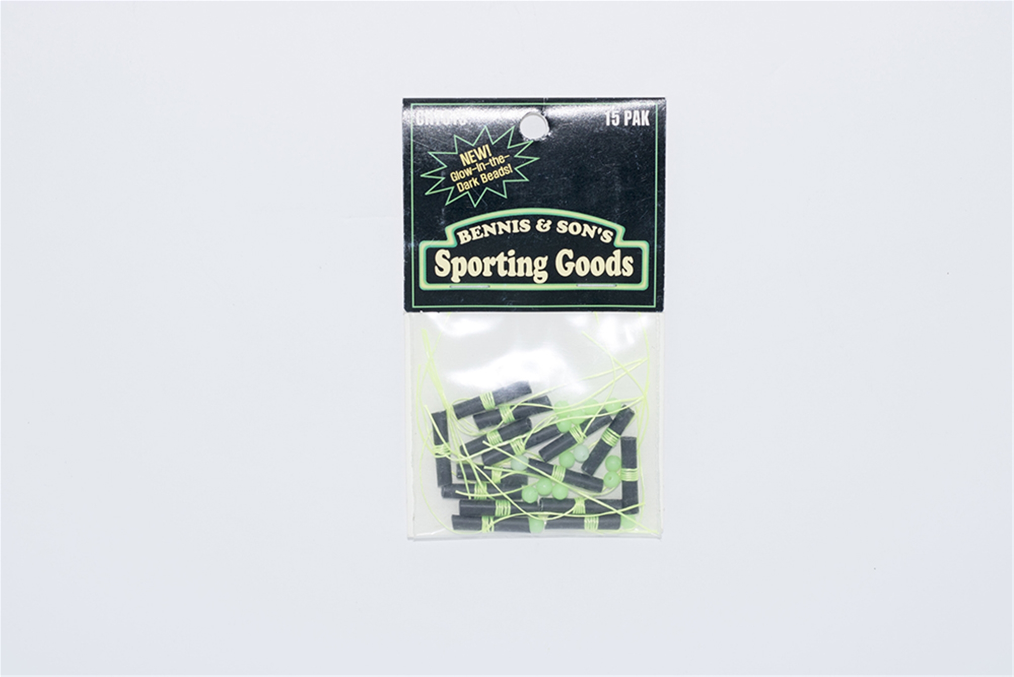 Bobber Stops CH7015 Glow In The Dark Fluoresecent Green Beads
